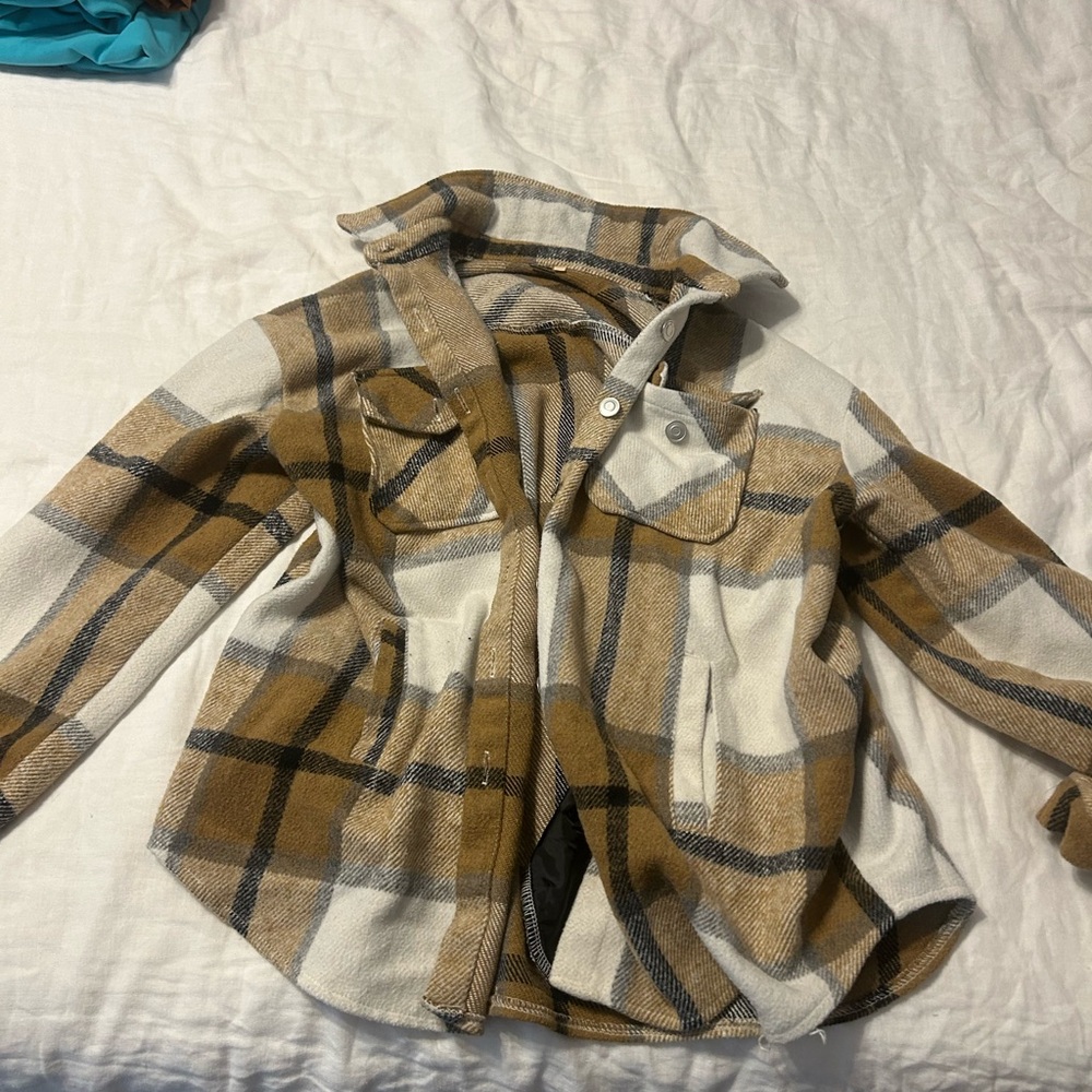 Plaid Jacket with Pockets